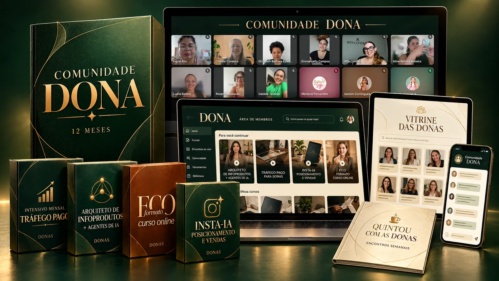 Tudo o que você recebe na Comunidade DONA