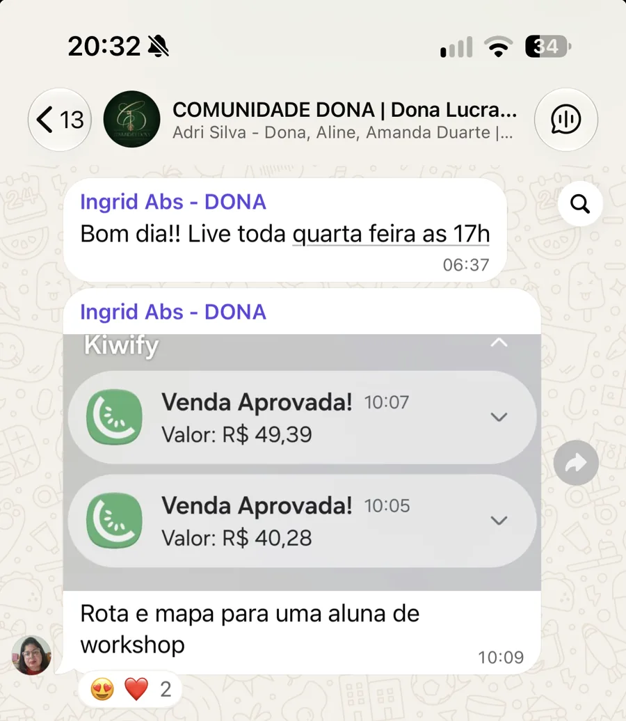 Vendas da Ingrid